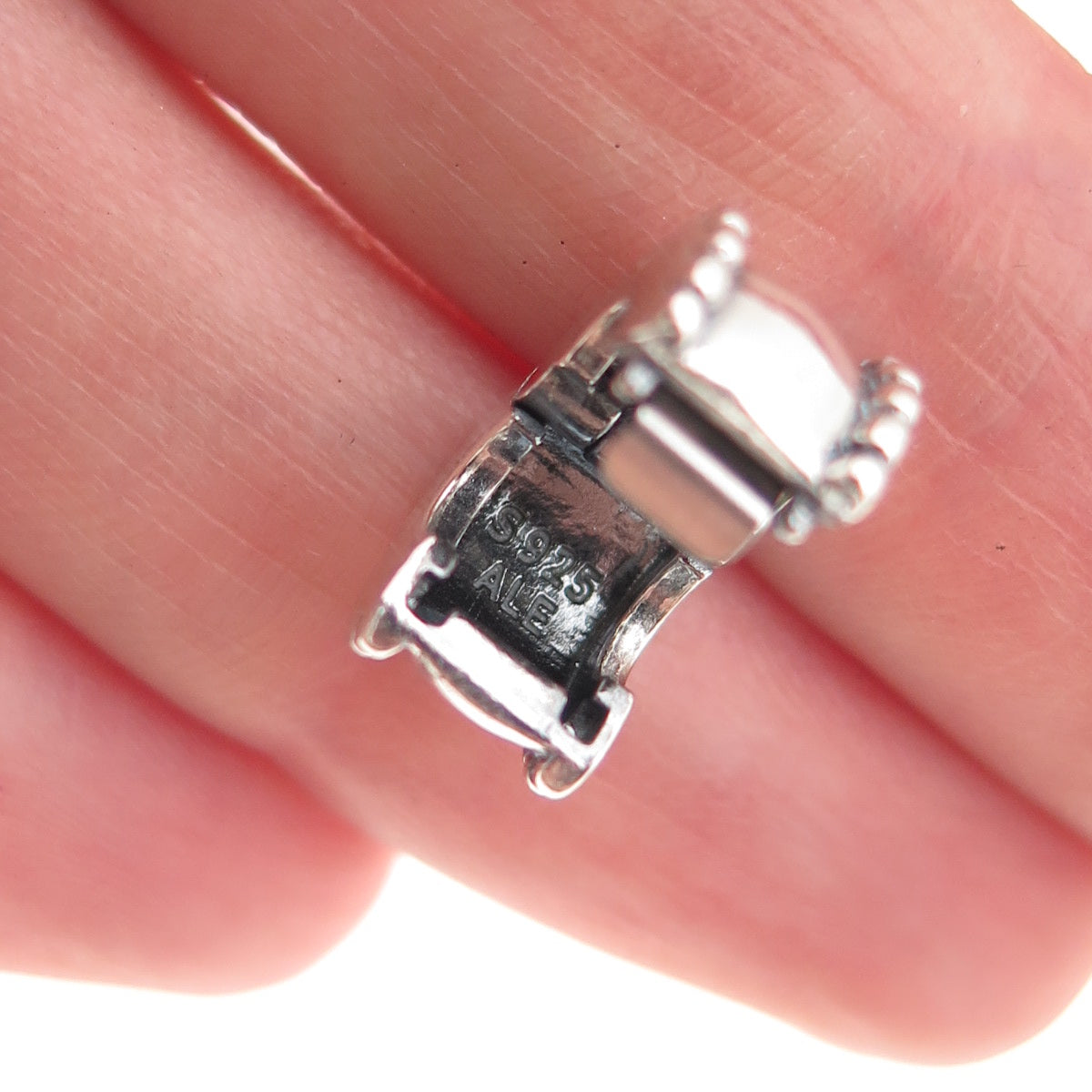 Pandora 925 Sterling Silver Beveled Clip Charm