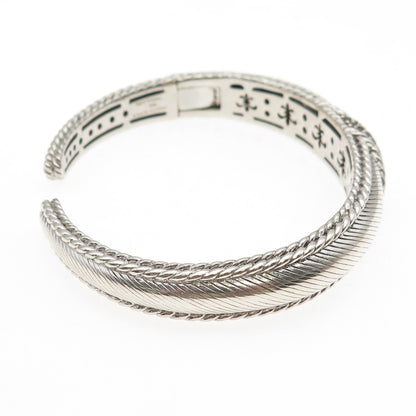 Judith Ripka 925 Sterling Silver Real Round-Cut Cognac Topaz Cuff Bracelet 7"