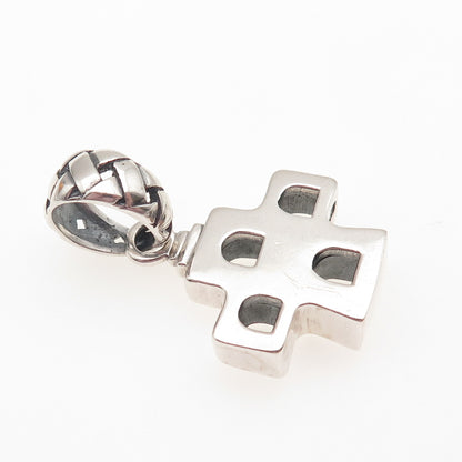 SAINT 925 Sterling Silver Vintage Casa Cross Pendant