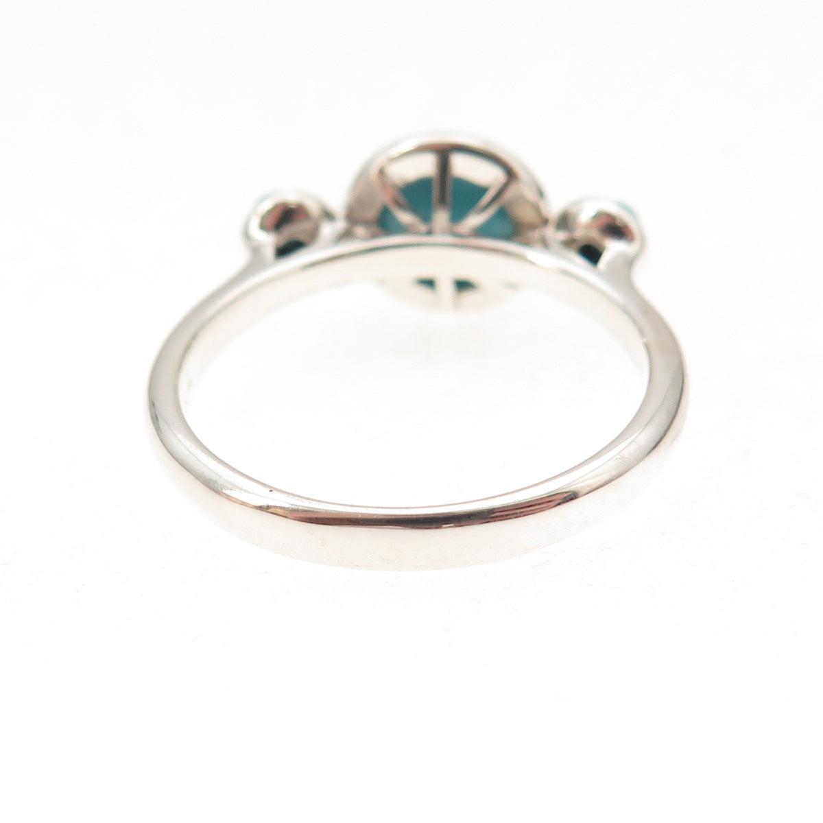 Tehya Oyama 925 Sterling Silver Real Tyrone Turquoise Ring Size 8