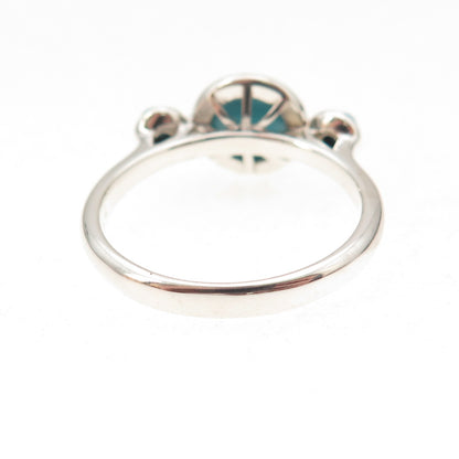 Tehya Oyama 925 Sterling Silver Real Tyrone Turquoise Ring Size 8