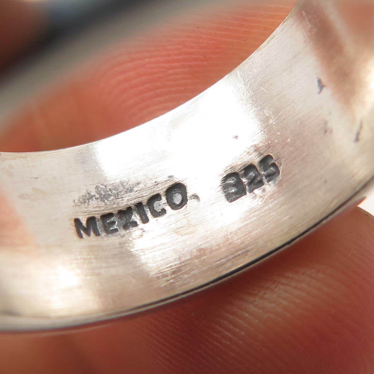 925 Sterling Silver Vintage Mexico "LOVE" Band Ring Size 10.75