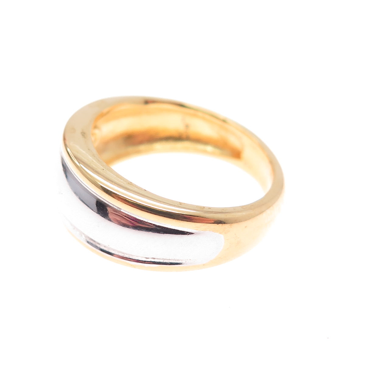 MILOR 925 Sterling Silver 2-Tone Italy Modernist Ring Size 7