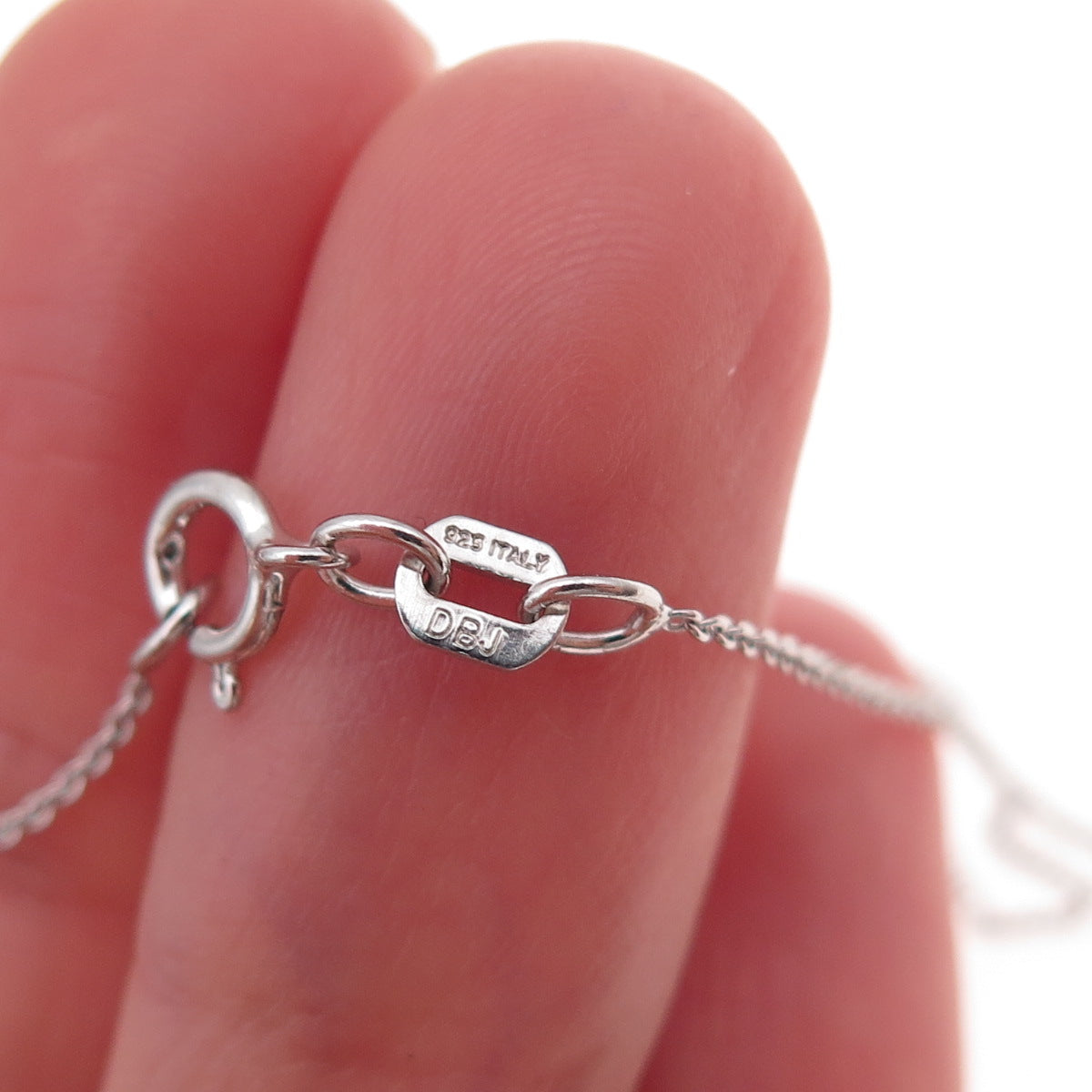 925 Sterling Silver Real Champagne & White Diamond Cable Chain Necklace 18"