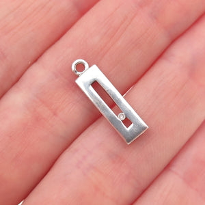 925 Sterling Silver Real Round-Cut Diamond Accent Mini Charm Pendant