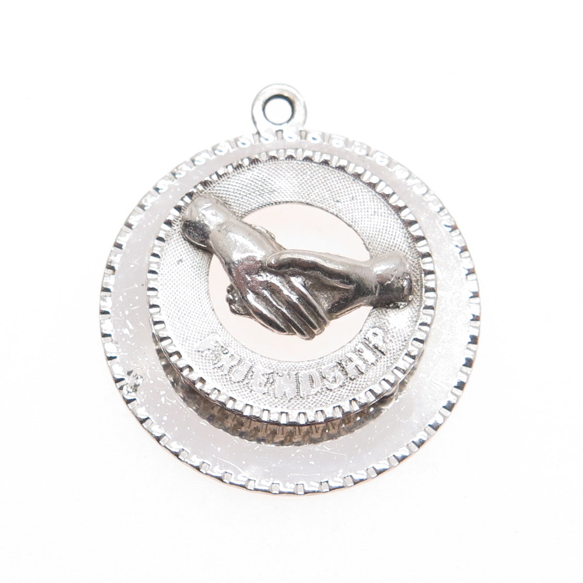 925 Sterling Silver Vintage M&M Friendship Charm Pendant