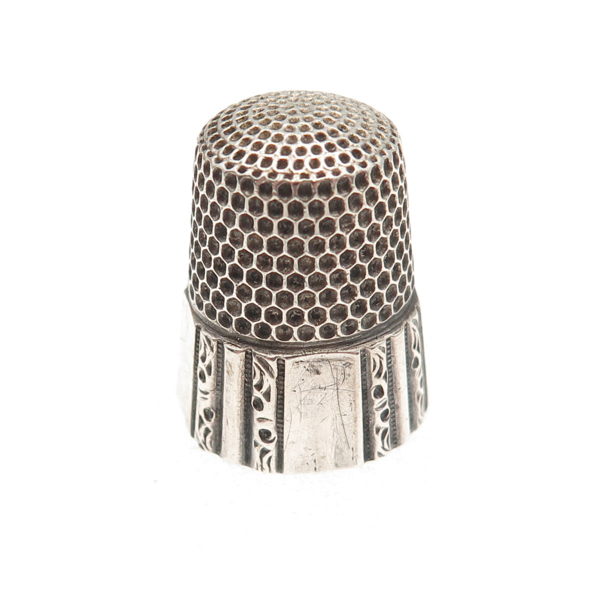 Simons Bros 925 Sterling Silver Antique Art Deco Sewing Thimble Size 9
