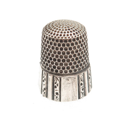 Simons Bros 925 Sterling Silver Antique Art Deco Sewing Thimble Size 9