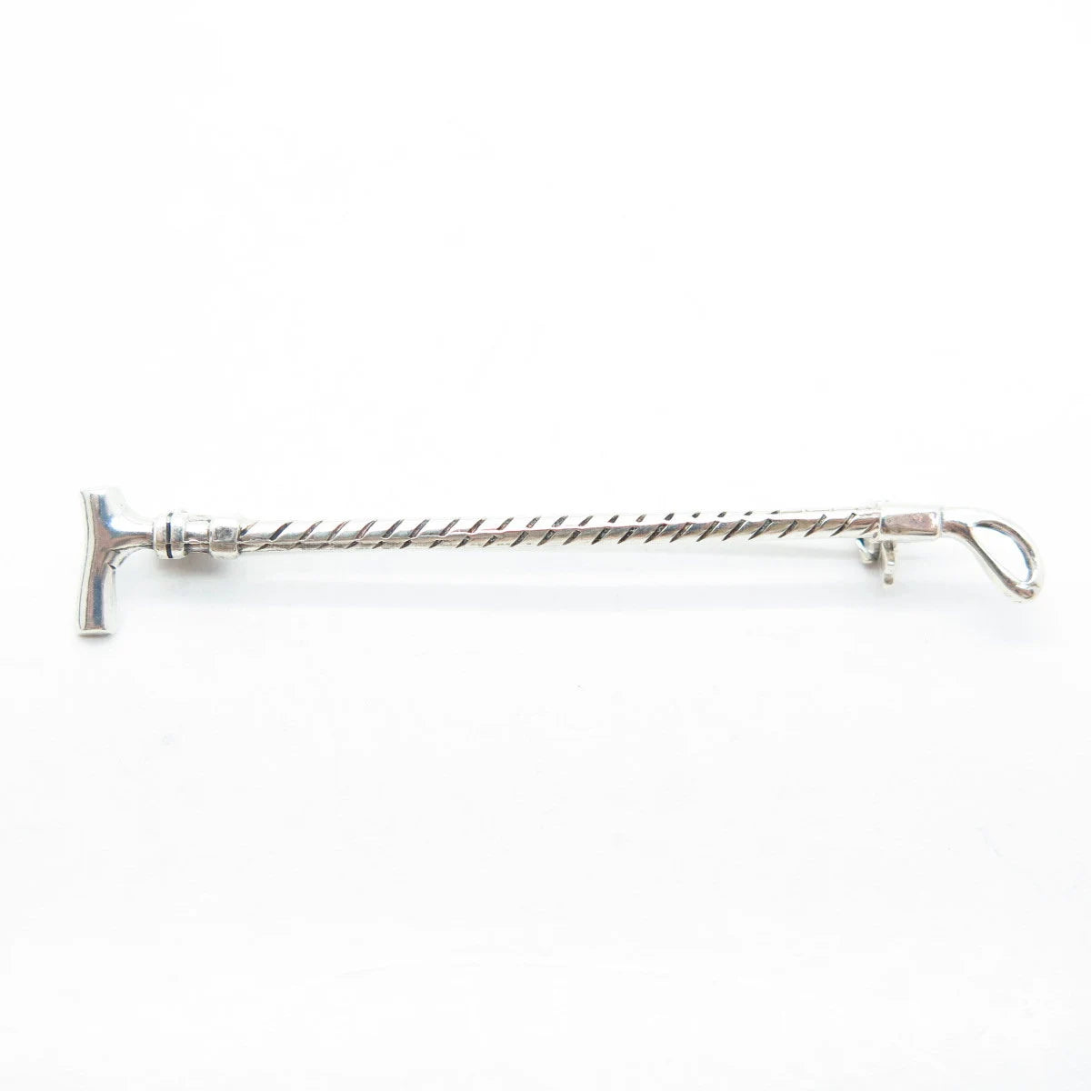 835 Silver Vintage Golf Club Pin Brooch