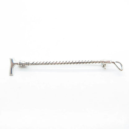 835 Silver Vintage Golf Club Pin Brooch