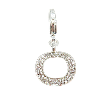 925 Sterling Silver Pave C Z Circles of Life Charm Pendant