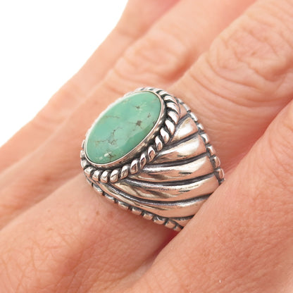 Carolyn Pollack Old Pawn 925 Sterling Silver Vintage Turquoise Ring Size 8.25