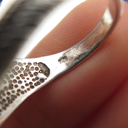 925 Sterling Silver 10K Yellow & Rose Gold Vintage Black Onyx Eagle Ring Size 10