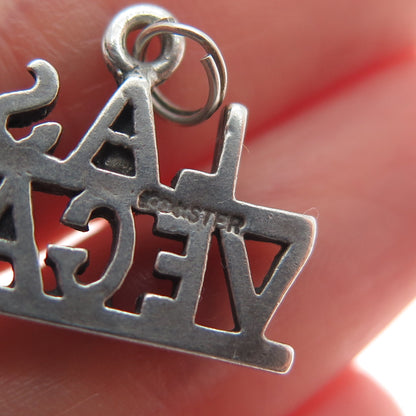 MAISELS INDIAN TRADING 925 Sterling Silver Vintage Las Vegas Oxidized Pendant