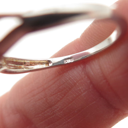 Chuck Clemency 925 Sterling Silver Lab-Created Sapphire Ring Size 7