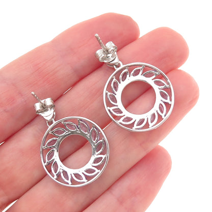 Chuck Clemency 925 Sterling Silver Real Marquise-Cut Tanzanite Dangle Earrings