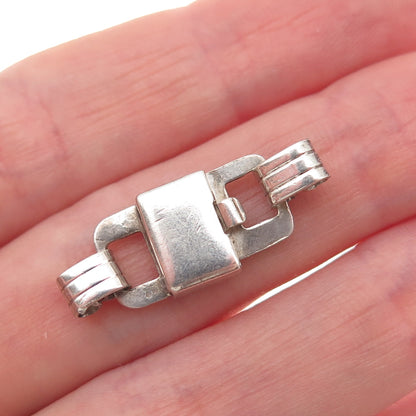 925 Sterling Silver Vintage Bracelet / Necklace Box Lock Clasp