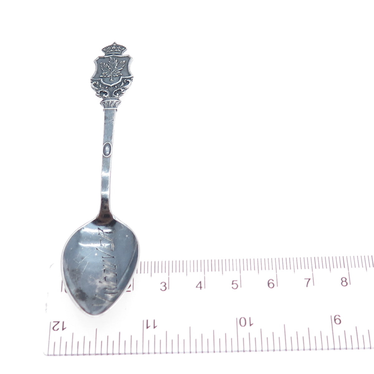 CARON BROS 925 Sterling Silver Antique Art Deco Vancouver Canada Coffee Spoon