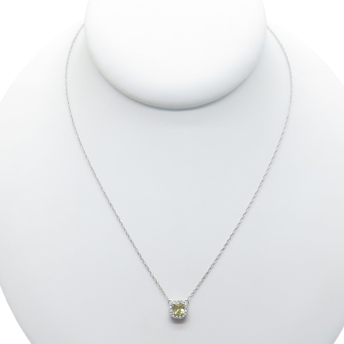 925 Sterling Silver Real Citrine & Round-Cut C Z Singapore Chain Necklace 19"