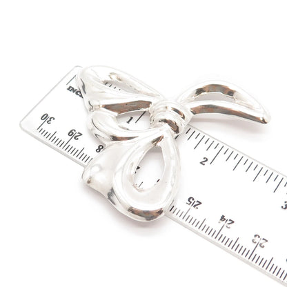 925 Sterling Silver Vintage Bow Pin Brooch