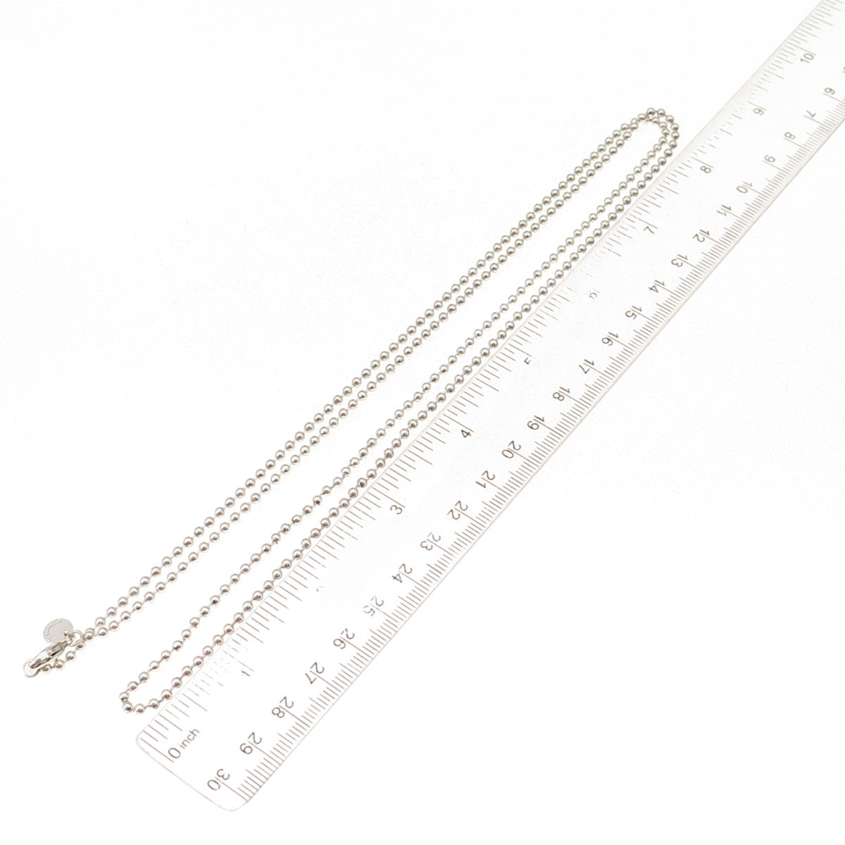 Tiffany & Co. 925 Sterling Silver Vintage Ball Beaded Chain Necklace 32"