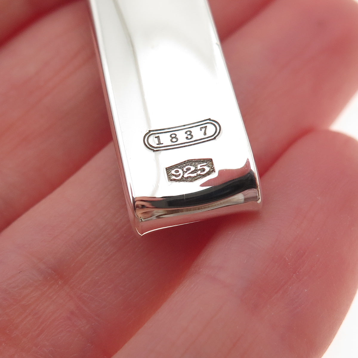 Tiffany & Co. 925 Sterling Silver Vintage 1837 Collection Bar Charm Pendant