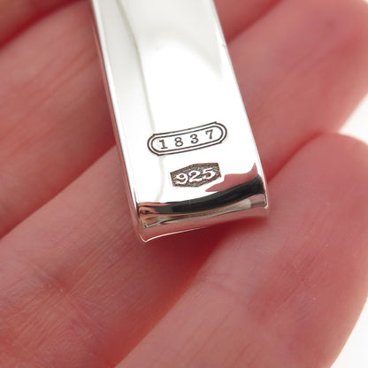 Tiffany & Co. 925 Sterling Silver Vintage 1837 Collection Bar Charm Pendant