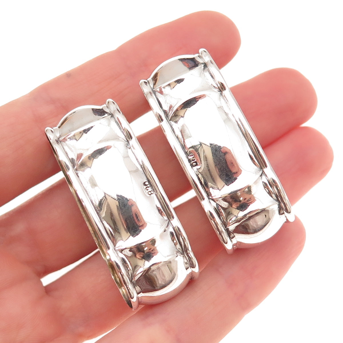830 Silver Antique Art Deco SET of 2 Napkin Rings