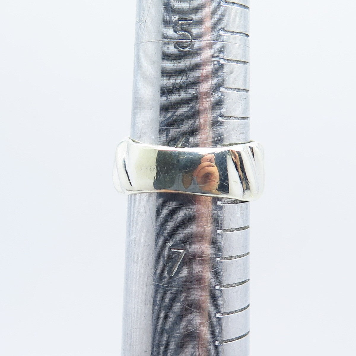 925 Sterling Silver Vintage Rubbed Ring Size 6.5