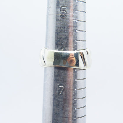 925 Sterling Silver Vintage Rubbed Ring Size 6.5