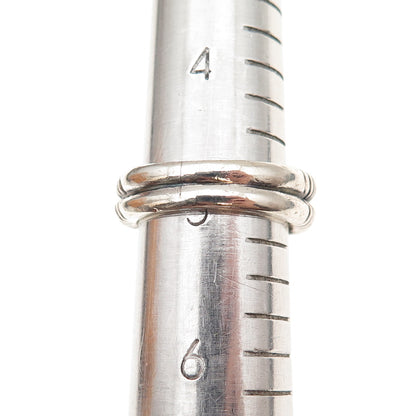 925 Sterling Silver Vintage Love Knot Oxidized Ring Size 5