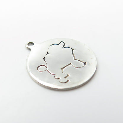 925 Sterling Silver USA Two In Town Poodle Dog Charm Pendant