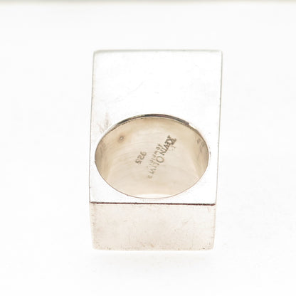 Kevin Oliver 925 Sterling Silver Vintage Modernist Statement Ring Size 9.5