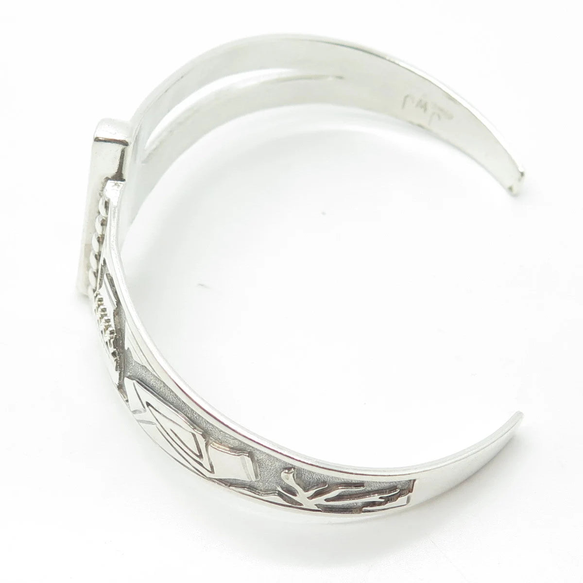 925 Sterling Silver Vintage Jeanette Walker Jewellery Artisan Cuff Bracelet 7.5"