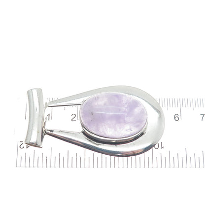 DOMINIQUE DINOUART Sterling Silver Vintage Mexico Real Amethyst Slide Pendant