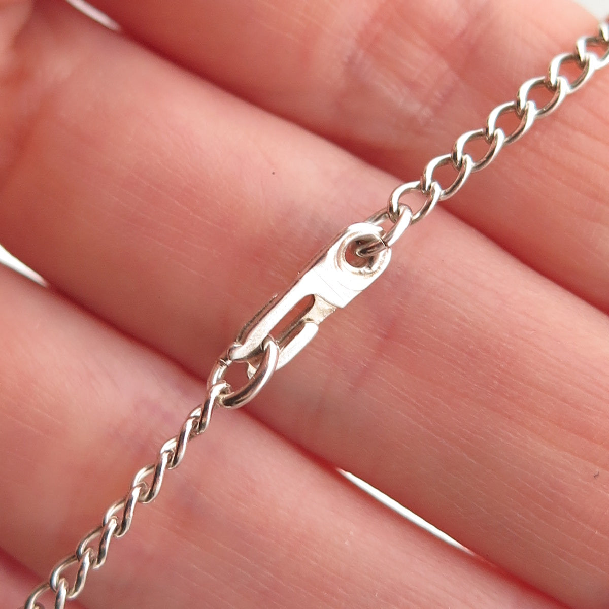 Embracelet Sterling Silver Antique WWII US Navy Bracelet 6.75" (missing link)