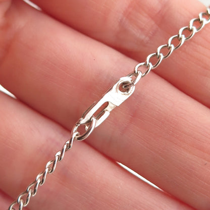 Embracelet Sterling Silver Antique WWII US Navy Bracelet 6.75" (missing link)