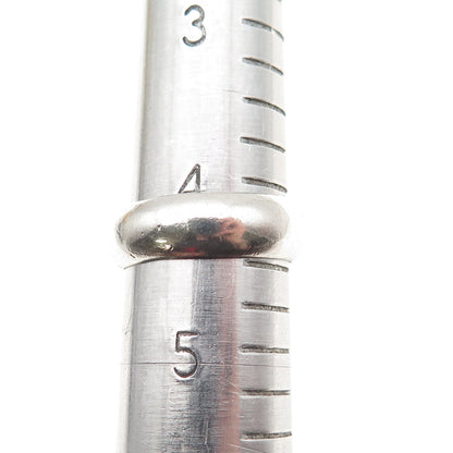 T. Bear 925 Sterling Silver 14K Gold Vintage Oxidized Band Ring Size 4.5