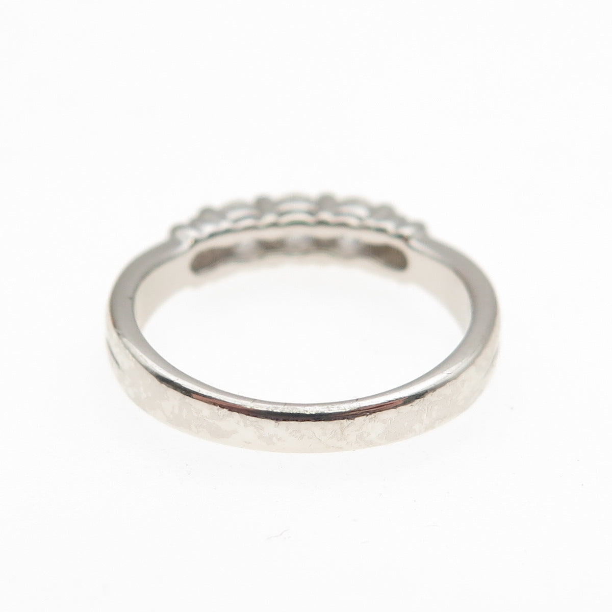 925 Sterling Silver Round-Cut C Z Wedding Ring Size 6