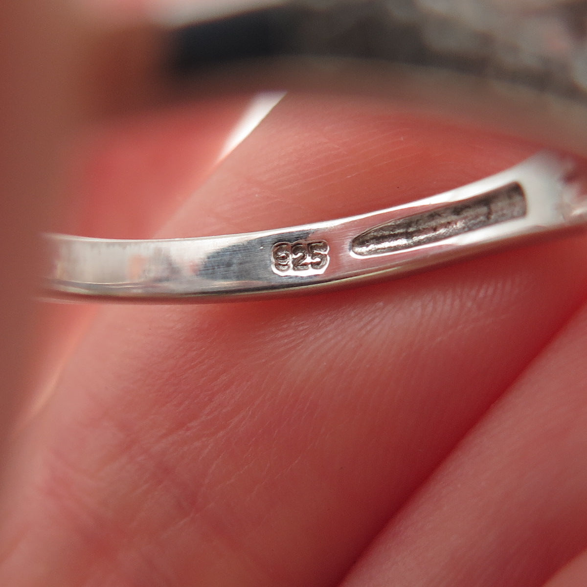 Chuck Clemency 925 Sterling Silver Real Tanzanite & White Topaz Ring Size 9.25