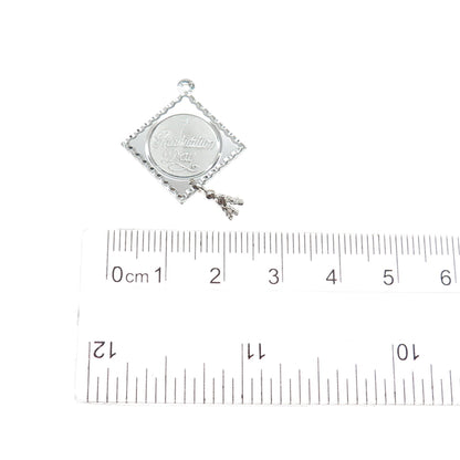 TOWN & COUNTRY 925 Sterling Silver Vintage Graduation Day Charm Pendant
