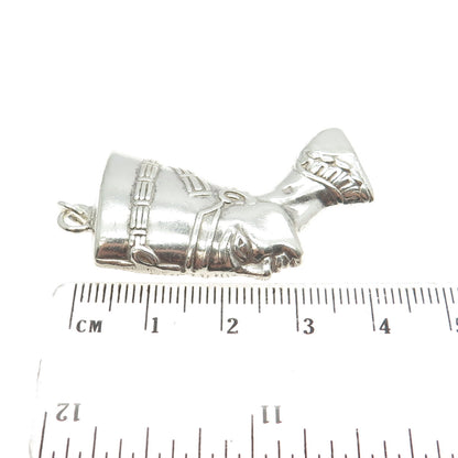 800 Silver Vintage Egyptian Nefertiti Pharaoh Pendant