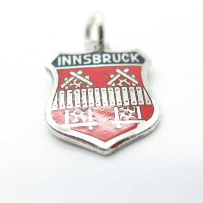 900 Silver Vintage Enamel Innsbruck Coat of Arms Charm Pendant