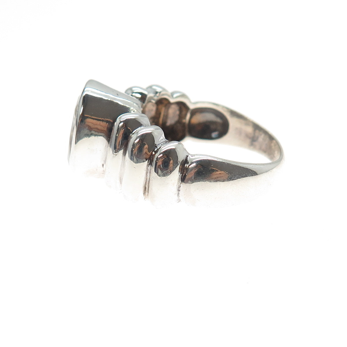 Gioia Clavenzani & Ivano Ghinelli 925 Sterling Silver Vintage C Z Ring Size 7.75