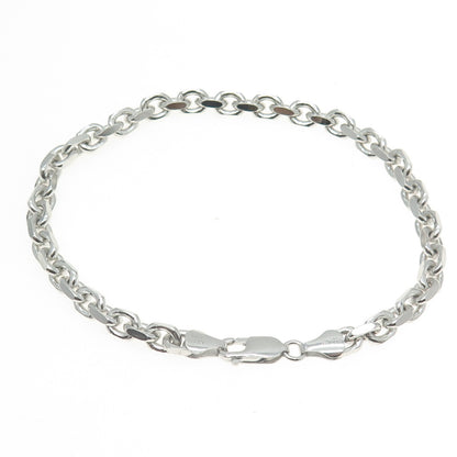 KARIZIA SPA KA 1772 Sterling Silver Italy Cable Link Bracelet 8.5"