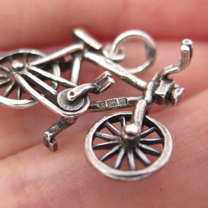 PAYTON PEPPER & SONS Sterling Vintage 1961 Birmingham Bicycle Minimalist Pendant
