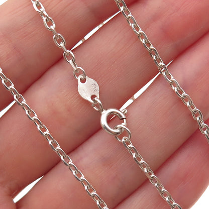 925 Sterling Silver Vintage Cable Chain Necklace 20"