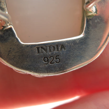 925 Sterling Silver Vintage Real Opalescent Druzy Modernist Ring Size 6.25