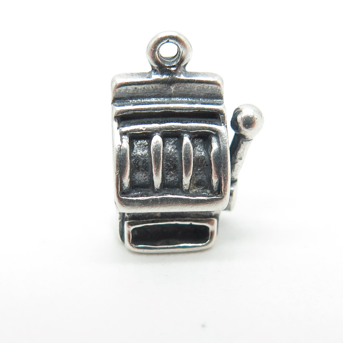 SHUBE 925 Sterling Silver Vintage Slot Machine for Good Luck Charm Pendant