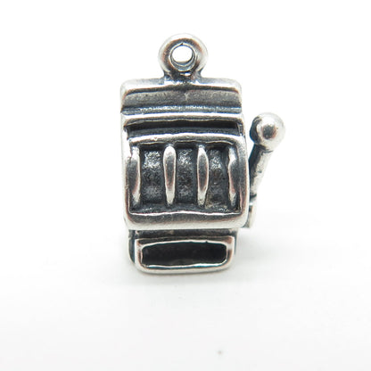 SHUBE 925 Sterling Silver Vintage Slot Machine for Good Luck Charm Pendant